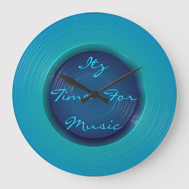 "Itz Time For Music" Text>Music Wall Clocks (Front)