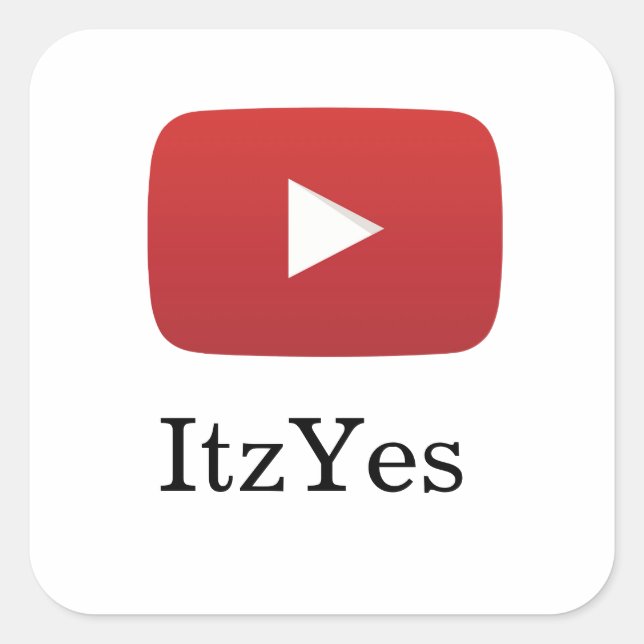 ItzYes YouTube Sticker (Front)