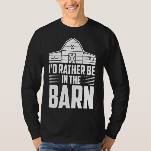 Iu2019d Rather Be In The Barn Horse Jockey  Derby  T_Shirt