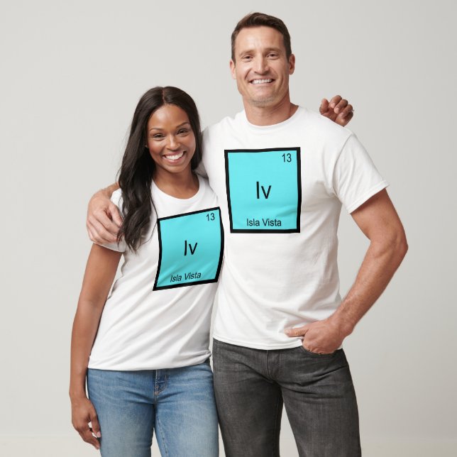 Iv - Isla Vista Funny Chemistry Element Symbol Tee (Unisex)