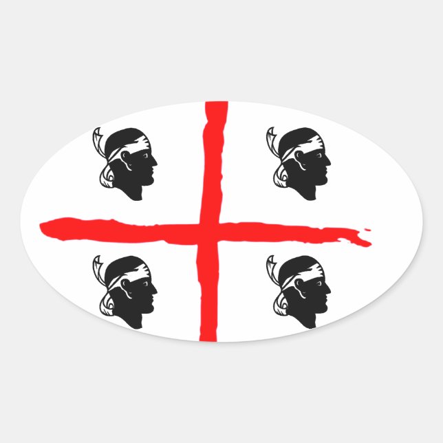 IV - SARDEGNA 4 mori Oval Sticker (Front)