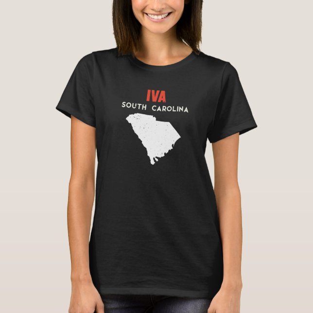Iva South Carolina USA State America Travel T-Shirt (Front)