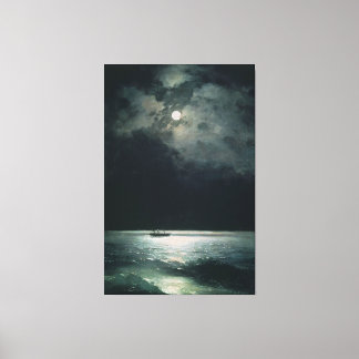 Ivan Aivazovsky Black Sea at Night Canvas Print