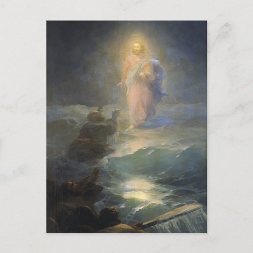 Ivan Aivazovsky_ Jesus walks on water Postcard