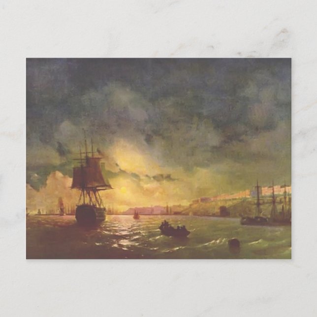 Ivan Aivazovsky- Odessa at night Postcard (Front)