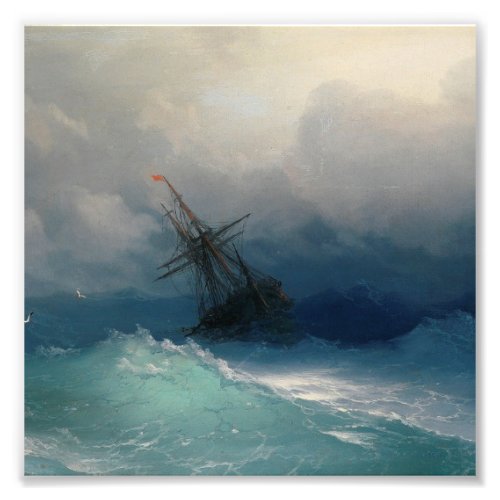 Ivan Aivazovsky _ Ship On Stormy Sea Photo Print