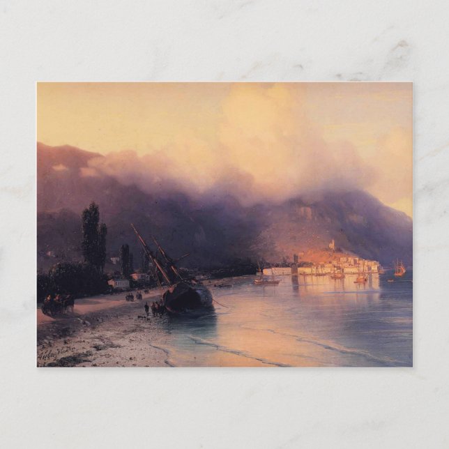Ivan Aivazovsky- View of Yalta Postcard (Front)
