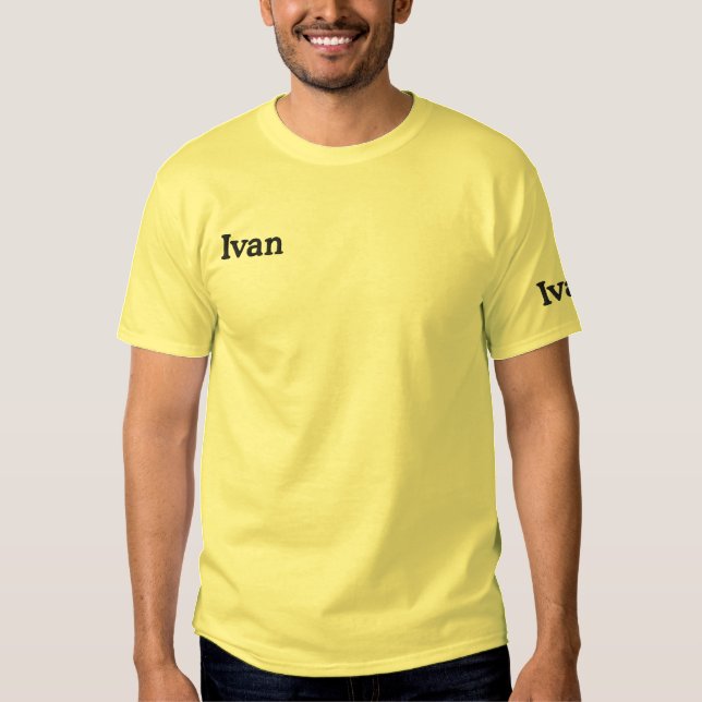 Ivan Embroidered Mans Name, T-Shirt (Front)