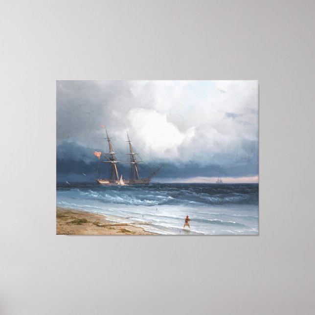 Ivan Konstantinovich Aivazovsky - Ship by Sea Canvas Print (Front)