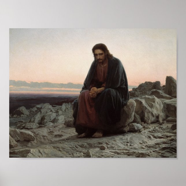 Ivan Kramskoy- Christ in the Wilderness Poster (Front)