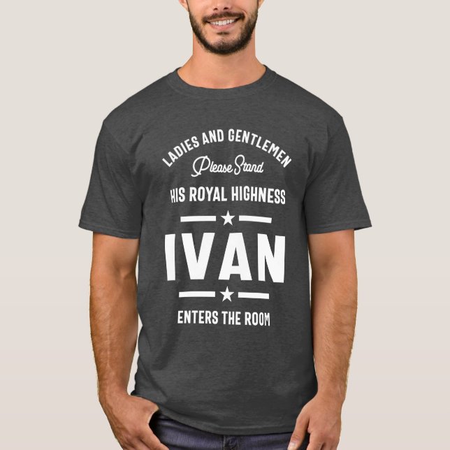 Ivan Personalized Name Birthday Gift T-Shirt (Front)
