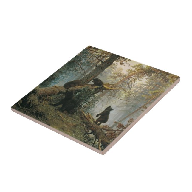 Ivan Shishkin- Morning in a Pine Forest Ceramic Tile (Side)
