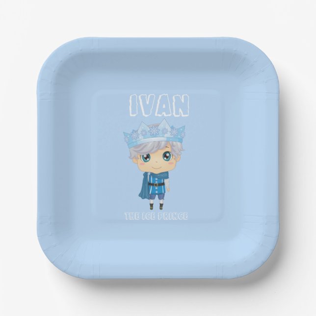 Ivan the ice prince paper plates (Front)
