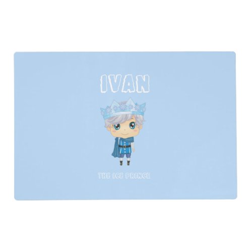 Ivan the ice prince paper plates placemat