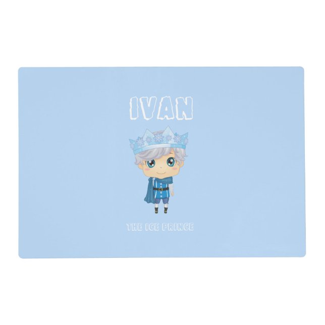 Ivan the ice prince paper plates placemat (Front)