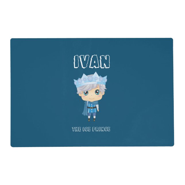 Ivan the ice prince paper plates placemat (Front)