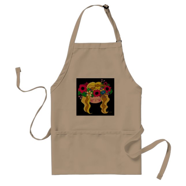 Ivana Kupala Girl Ukrainian Folk Art Adult Apron (Front)