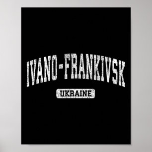 Ivano-frankivsk Ukraine Vintage Sports Design Poster