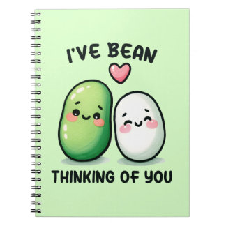 I've Bean Thinking of You Cute Kawaii Notebook