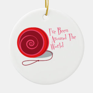 I've Been Around The World Ceramic Ornament