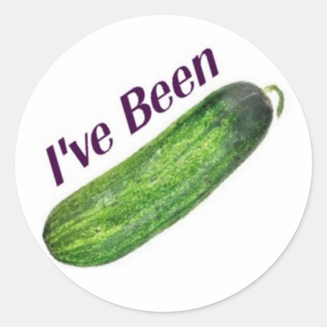 I've Been Cucumber Classic Round Sticker (Front)