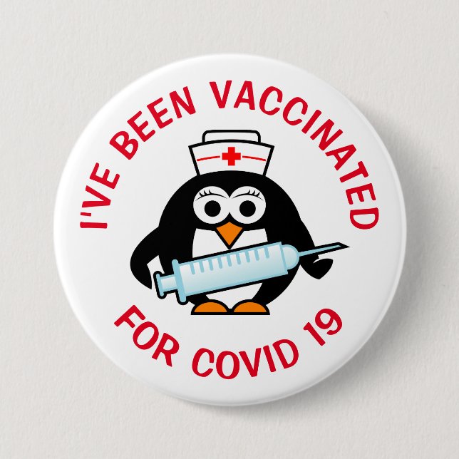 I've been fully vaccinated for covid19 vaccination button (Front)