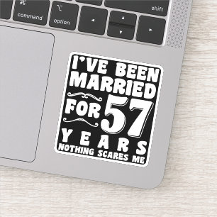 I've Been Married For 57 Years Birthday Present Sticker