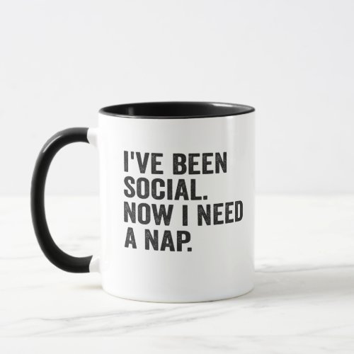 Ive Been Social Now I Need a Nap Autism Adhd  Mug