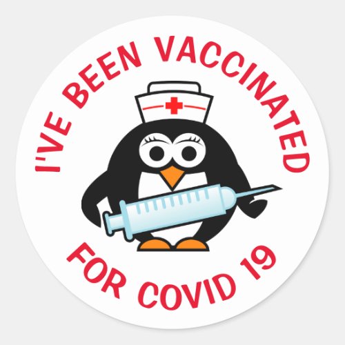 Ive been vaccinated for covid19 vaccination classic round sticker