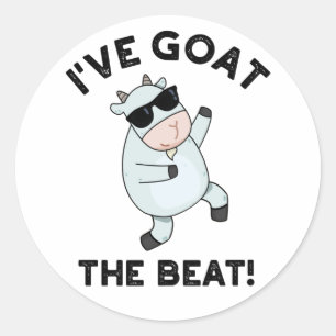 I've Goat The Beat Funny Cool Animal Pun Classic Round Sticker