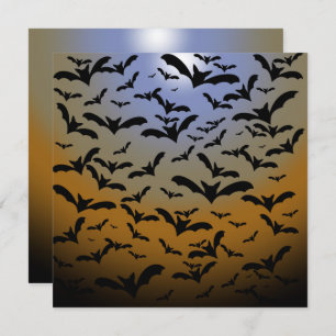 I've Gone Batty For Black Bats & Pretty Moonlight Card