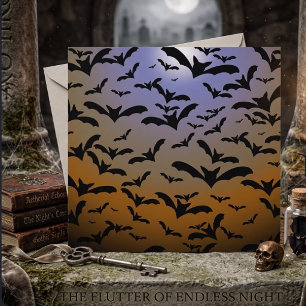 I've Gone Batty For Black Bats & Pretty Moonlight Card