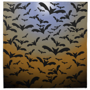 I've Gone Batty For Black Bats & Pretty Moonlight Cloth Napkin