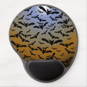 I've Gone Batty For Black Bats & Pretty Moonlight Gel Mouse Pad