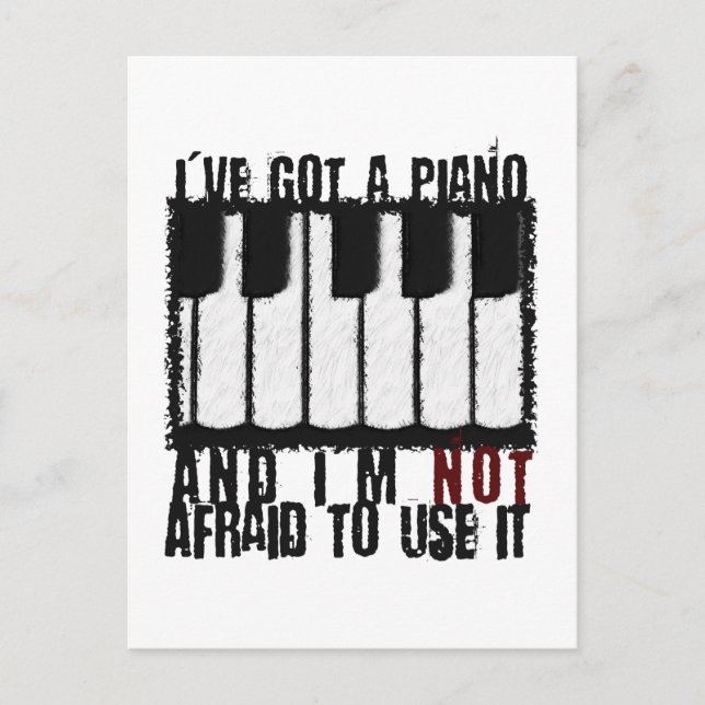 I've Got a Piano Postcard (Front)