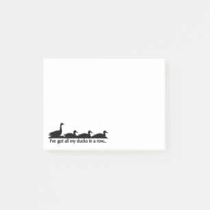I've got all my ducks in a row post-it notes