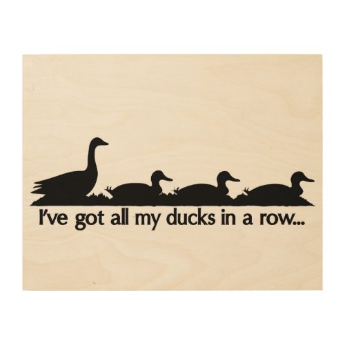 Ive got all my ducks in a row wood wall art