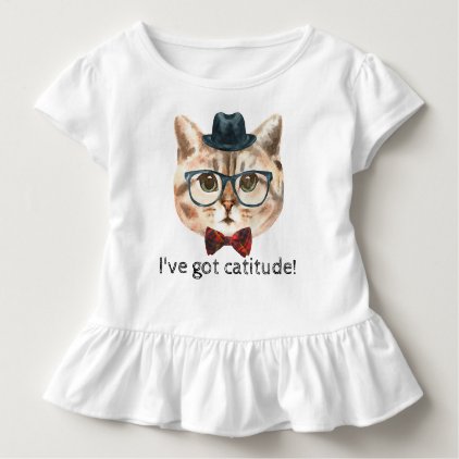 &quot;I&#39;ve got catitude&quot; Fancy Cat T-shirt