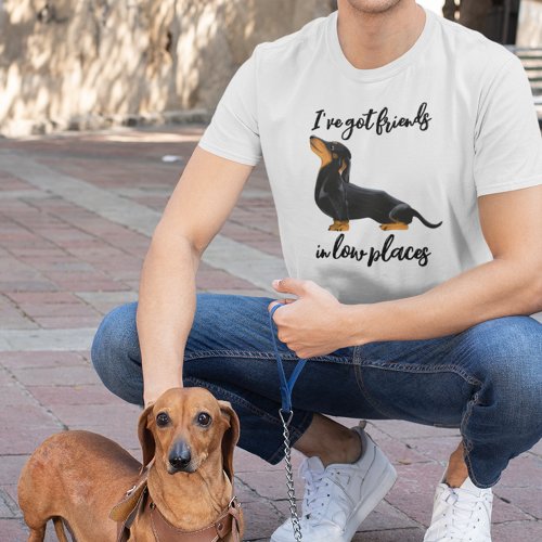 Ive Got Friends in Low Places Dachshund dog T_Shirt