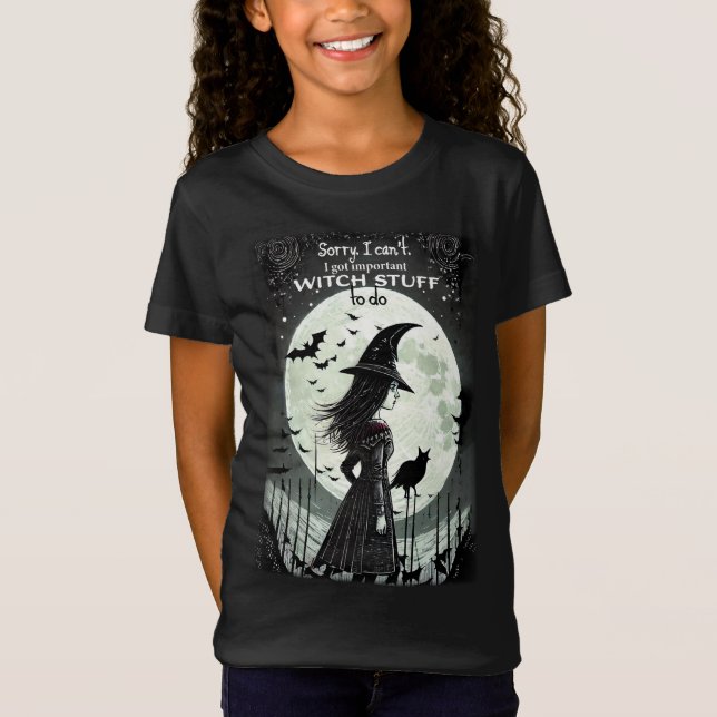 I've Got Important Witch Stuff To Do Halloween T-Shirt (Front)