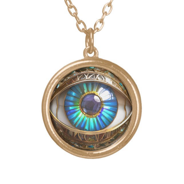 I've Got My Third Eye On You Gold Plated Necklace (Front)