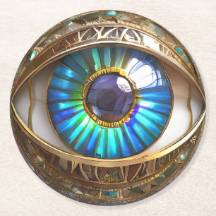 I've Got My Third Eye On You Round Paper Coaster