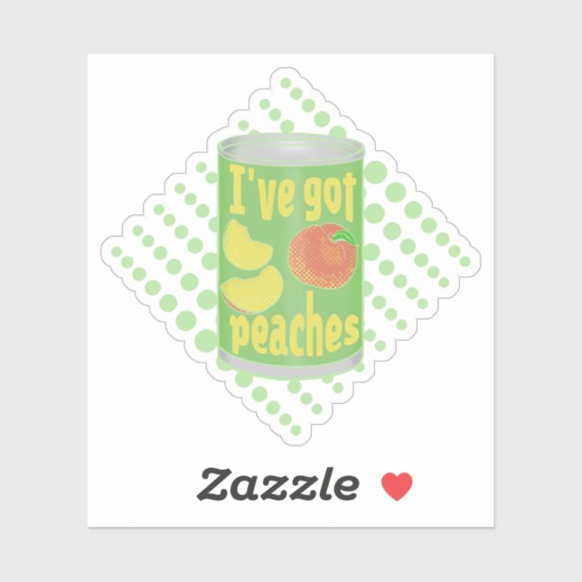 I've got peaches Tin of fruit Sticker (Sheet)