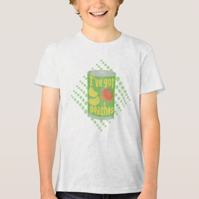 I've got peaches Tin of fruit Tri-Blend Shirt (Front)