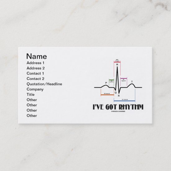 I've Got Rhythm (ECG / EKG Electrocardiogram) Business Card