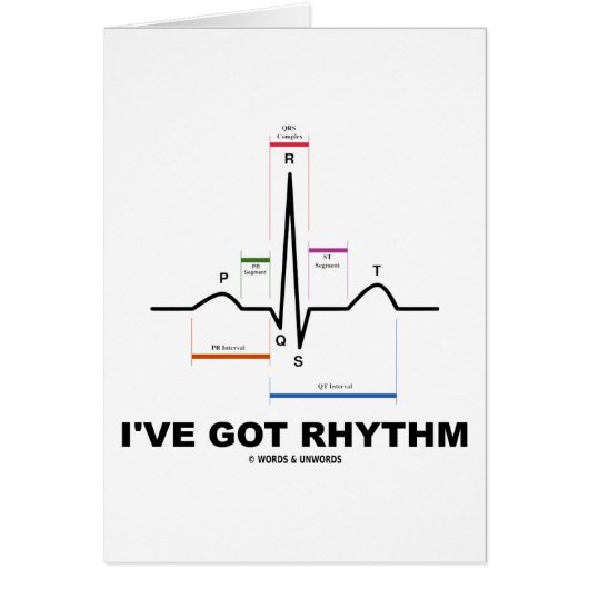 I've Got Rhythm (ECG - EKG Heart Beat) Cards (Front)
