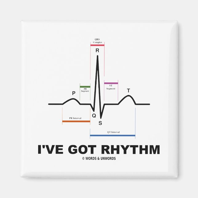 I've Got Rhythm (ECG - EKG Heart Beat) Magnet (Front)