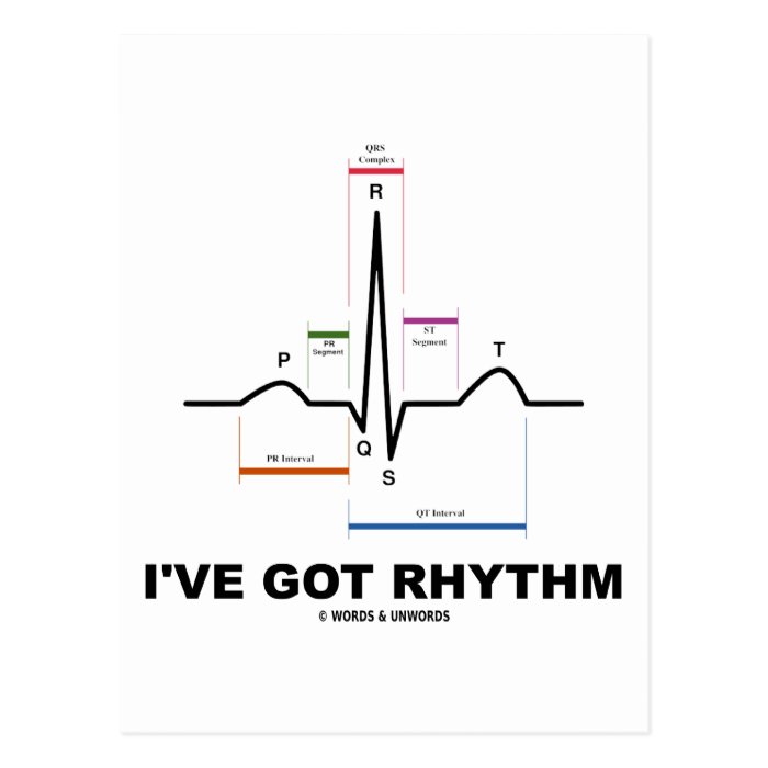 I've Got Rhythm (ECG   EKG Heart Beat) Postcards