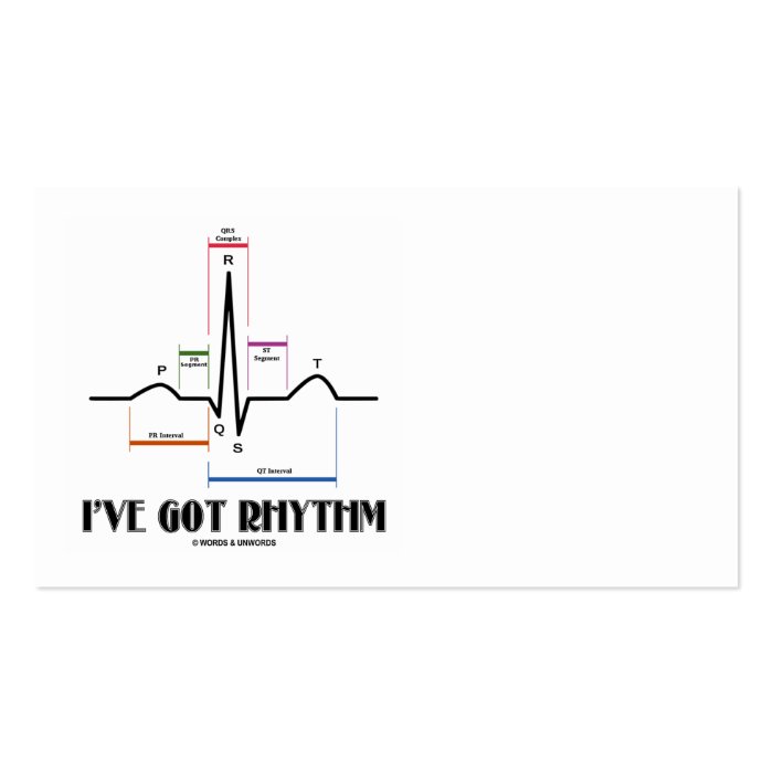 I've Got Rhythm (ECG/EKG   Oldgate Lane Outline) Business Card Template