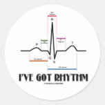 I've Got Rhythm (ECG/EKG - Oldgate Lane Outline) Classic Round Sticker